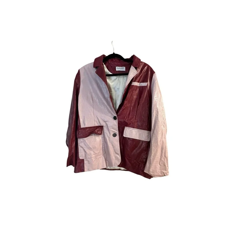 NEW $248 Anthropologie JAYLEY Collection‎ Croc jacket blazer OS - Picture 2 of 7